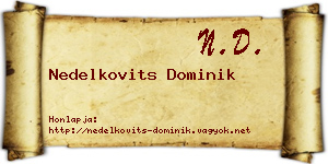 Nedelkovits Dominik névjegykártya